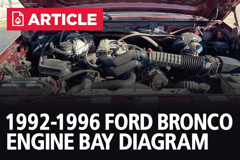 1992-1996 Ford Bronco Engine Bay Diagram (5.8L) - LMR