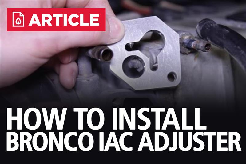 How To Install OBS Bronco Idle Air Control Adjuster (9296)