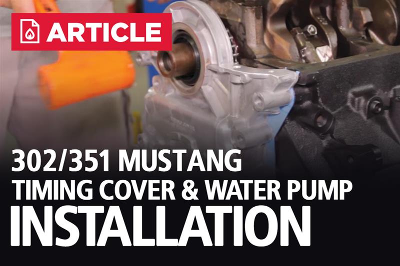 How To Install Mustang Water Pump and 302 Timing Cover Seal