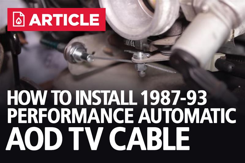 How To Install Mustang Performance Automatic TV Cable 19871993