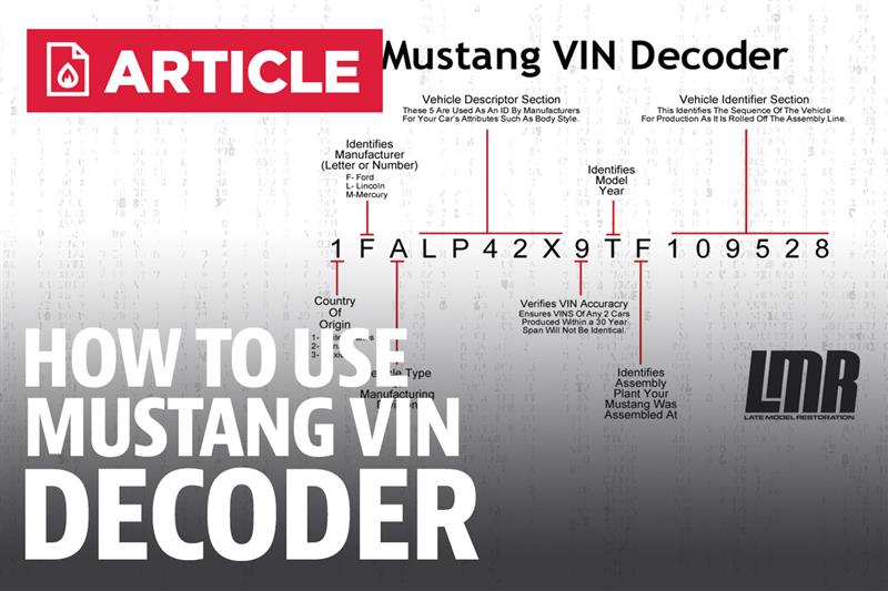 How To Decode A 1968 Mustang Vin