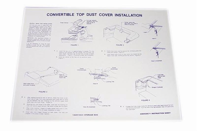 Mustang Dust Cover Instructions